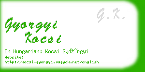 gyorgyi kocsi business card